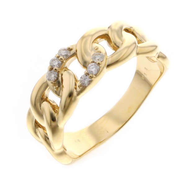 K18イエローゴールド ダイヤモンド リング