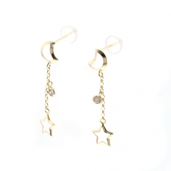 K18イエローゴールド ダイヤモンド ピアス