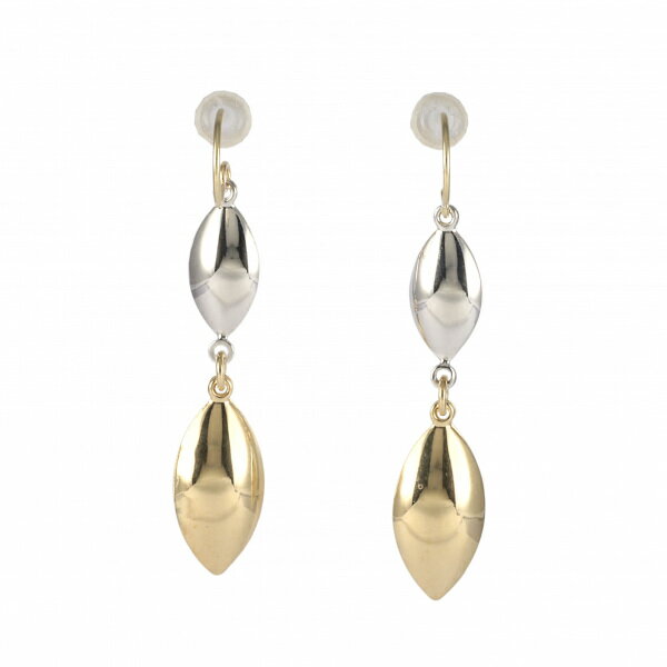 K18イエローゴールド K18ホワイトゴールド ジガネ ピアス