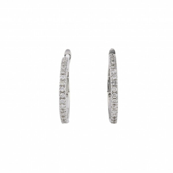 K18ホワイトゴールド ダイヤモンド ピアス