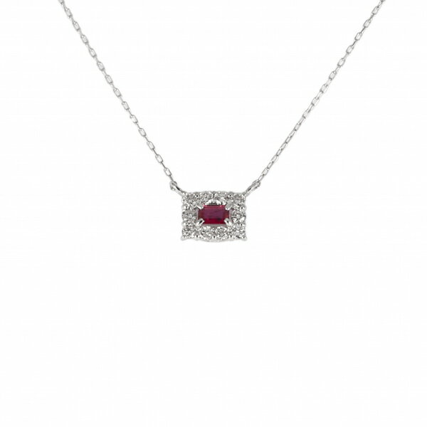 プラチナ950ルビーダイヤモンドネ...