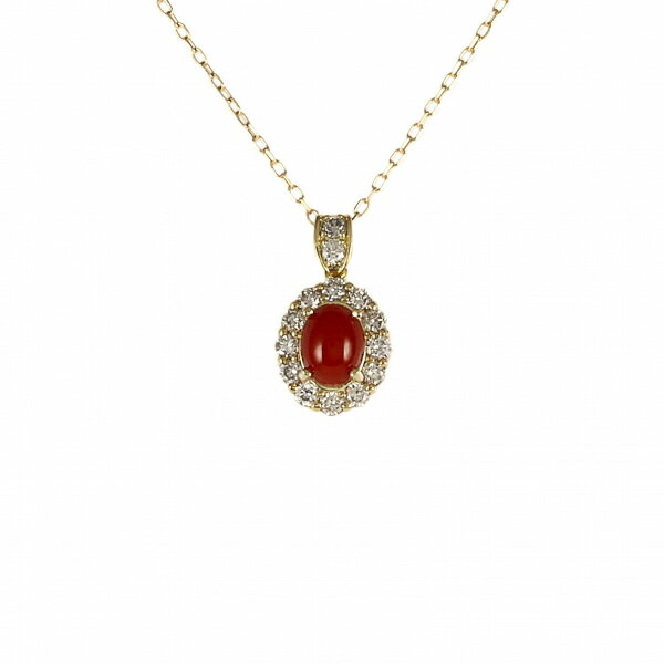 K18YG イエローゴールド サンゴ ダイヤモンド OTHER ネックレスのサムネイル