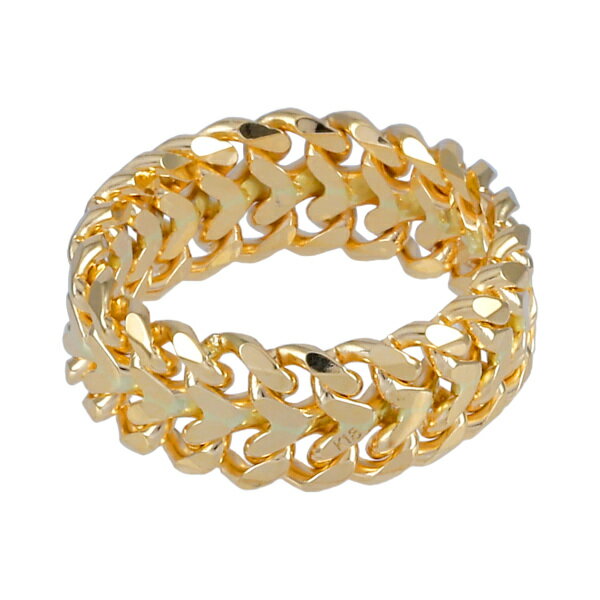 K18イエローゴールド チェーン リング