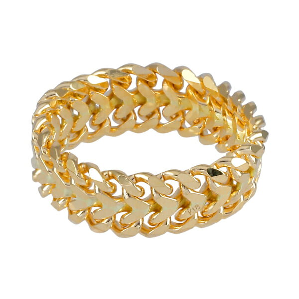 K18イエローゴールド チェーン リング