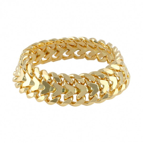 K18イエローゴールド チェーン リング