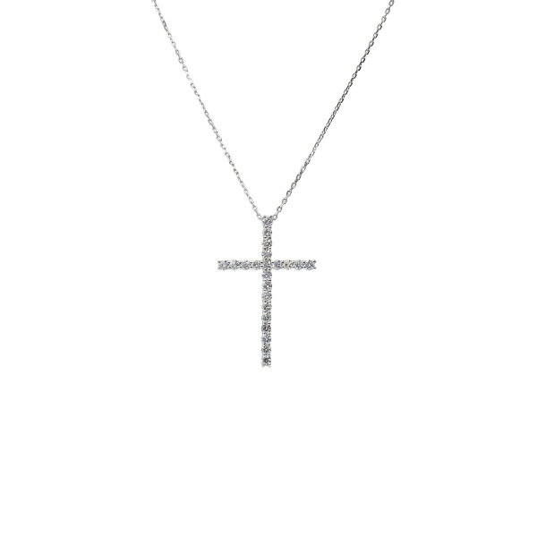 プラチナ900 プラチナ850 ダイヤモンド クロス ネックレス