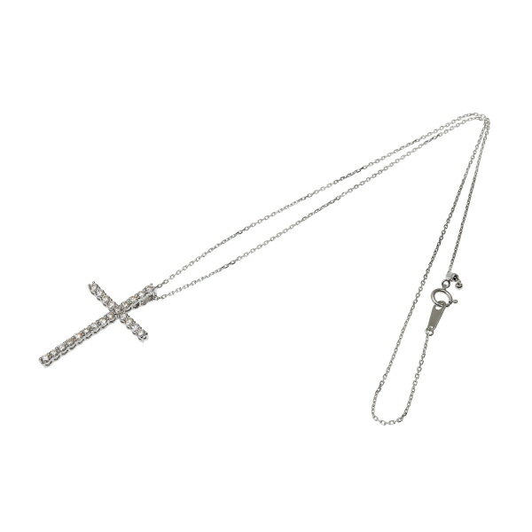 ジェムキャッスルゆきざきのプラチナ900 プラチナ850 ダイヤモンド クロス ネックレス｜アングル2