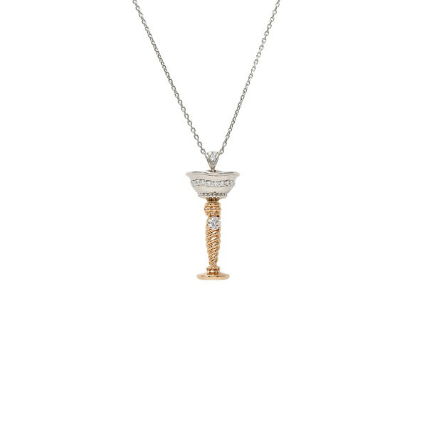 プラチナ900 プラチナ850 K18ピンクゴールド ダイヤモンド ゴブレット ネックレス