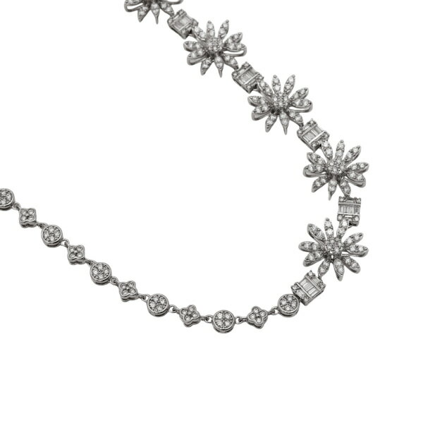 ジェムキャッスルゆきざきのK18ホワイトゴールド ダイヤモンド ネックレス｜アングル3