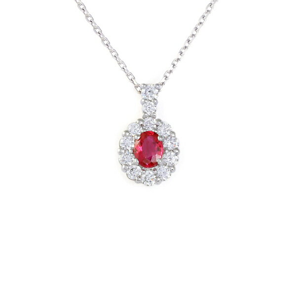 プラチナ950 プラチナ850 ルビー ダイヤモンド ネックレス