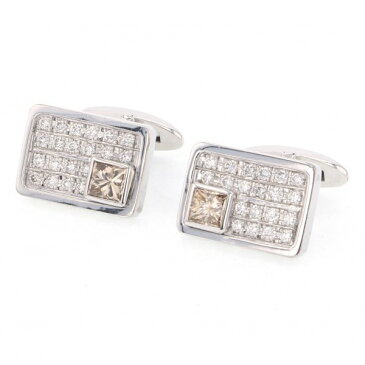 【ポイントバックセール 3%ポイント還元】 ユキザキセレクトジュエリー YUKIZAKI SELECT JEWELRY カフス ホワイトゴールド ダイヤモンド カフス - メンズ ジュエリー 【新品】