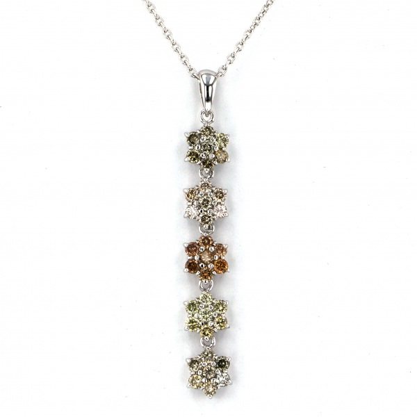 K18ホワイトゴールド ダイヤモンド ネックレス(4)