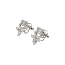 K18ホワイトゴールド ダイヤモンド ピアス