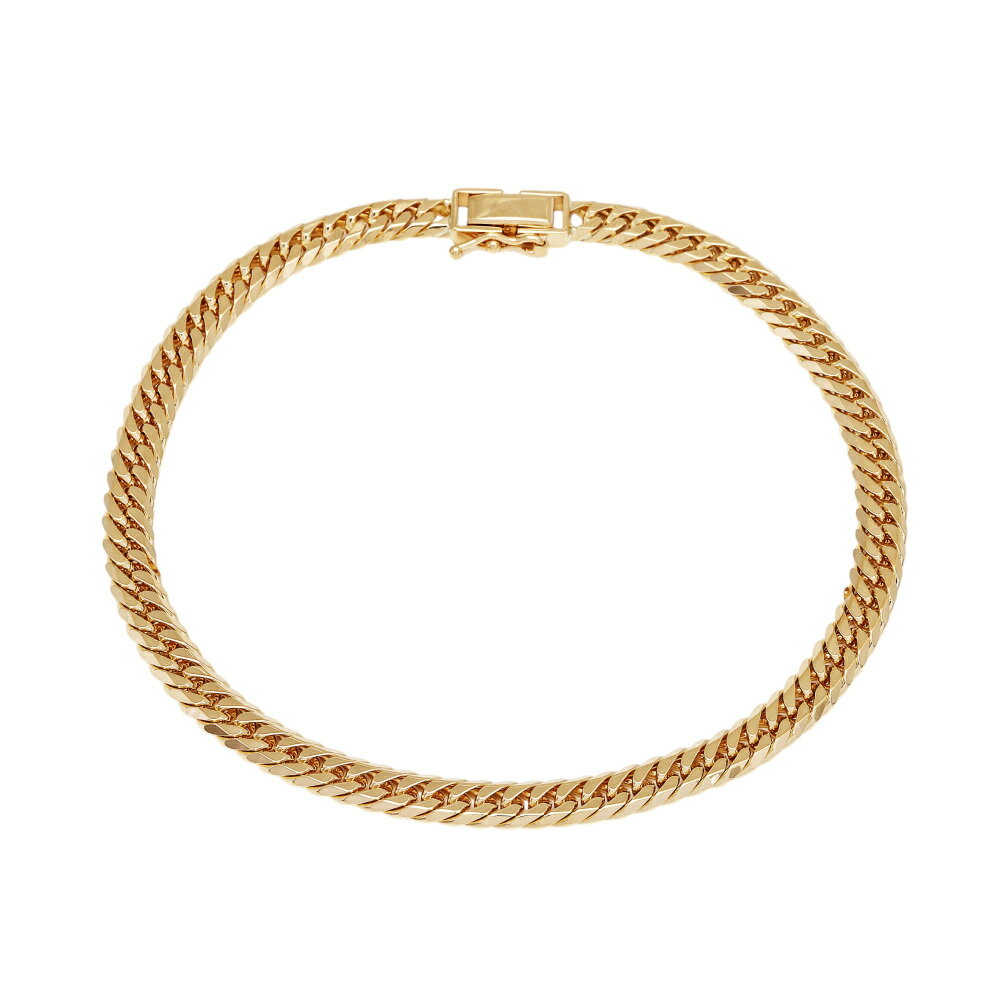 K18イエローゴールド 喜平 アンクレット ダブル6面 約24cm 約24.9g