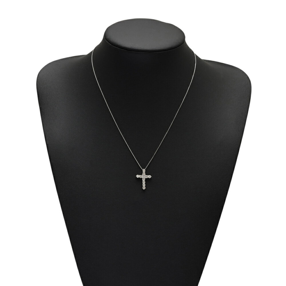 ジェムキャッスルゆきざきのPT900 PT850 ダイヤモンド クロス ネックレス｜アングル2