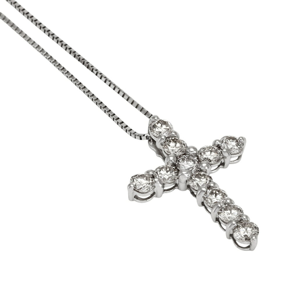 ジェムキャッスルゆきざきのPT900 PT850 ダイヤモンド クロス ネックレス｜アングル3