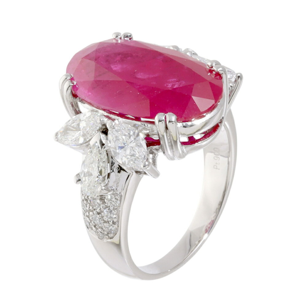 PT900 ルビー ダイヤモンド リング