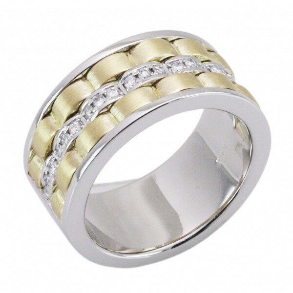 PT プラチナ K18ピンクゴールド ダイヤモンド リング