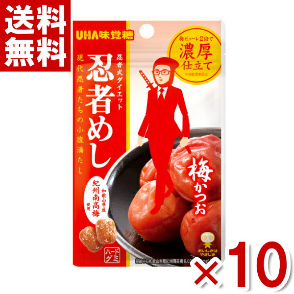 味覚糖 忍者めし 梅かつお味 20g×10