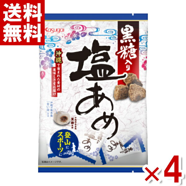 楽天ゆっくんのお菓子倉庫2号店春日井 黒糖入り塩あめ 79g×4入 （ポイント消化）（np）（賞味期限2025.1月末） （メール便全国送料無料）