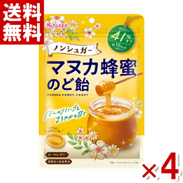 春日井 ノンシュガー マヌカ蜂蜜のど飴 65g×4袋入 (マヌカハニー キャンディ) (ポイント消化)(np)(賞味期限2025.1月末) (メール便全国送料無料)