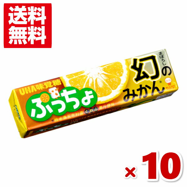 (メール便全国送料無料)味覚糖 ぷっちょスティック 幻のみかん 10入 (ポイント消化)