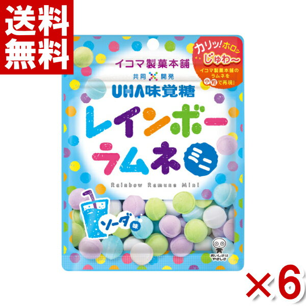 味覚糖 レインボーラムネミニ ソーダ 30g×6入 (ポイント消化)(np) (賞味期限2024年8月末) (メール便全国送料無料)の商品画像