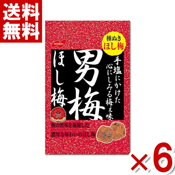 ノーベル 男梅ほし梅 20g×6袋入 (あす楽対応)(熱中症対策 塩分補給 うめ)(ポイント消化) (np) (賞味期限2025.3月末) (メール便全国送料無料)