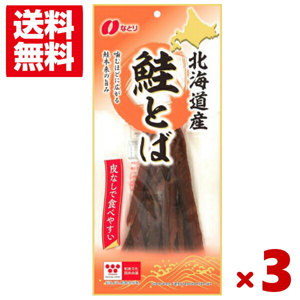 なとり 北海道産 鮭とば 91g×3入 (おつまみ 酒の肴)(ポイント消化) (np)(賞味期限2024.8.2) (メール便全国送料無料)