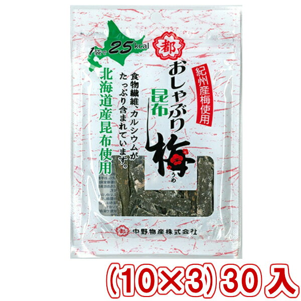 中野物産 10g おしゃぶり昆布 梅 (10×3)30入 (本州送料無料)