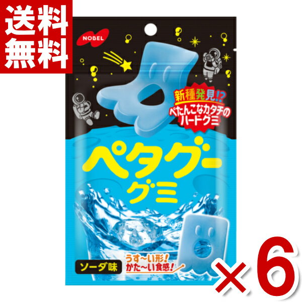 ノーベル ペタグーグミ ソーダ 50g×6入 (ポイント消化) (np) (賞味期限2025.5月末) (メール便全国送料無料)のサムネイル