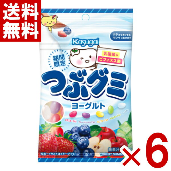 春日井製菓 つぶグミ ヨーグルト 75g×6袋入 (np-2) (賞味期限2027.3月末) (メール便全国送料無料)