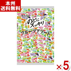 春日井製菓 のどにスッキリ フルーツアソート 1kg×5袋入 (のど飴 業務用 個包装 大量)(Y80) (本州送料無料)