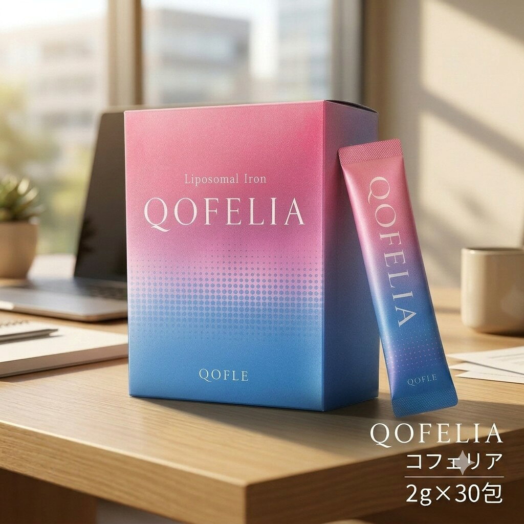 有効微生物研究所 QOFELIA コフェリア QOFLE 1日1包 リポソーム鉄 鉄分 コラーゲン...
