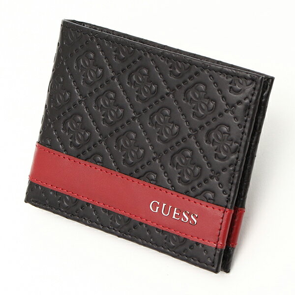 メンズ財布 人気ブランド GUESS ゲス ダブル札入れ 2つ折り レザー デザイン財布 本革 USA直輸入モデル メンズギフト 31GU13X008 送料無料