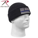 ニット帽 ワッチキャップ ROTHCO ロスコ 防寒 ブルーラインUSフラッグ刺繍入り ミリタリーファッション フリーサイズ USA直輸入モデル 50342 送料無料(4)