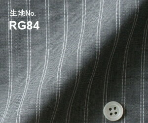 ビジネス　オーダーシャツ　（ワイシャツ）生地番号RG84形態安定　ストライプ柄