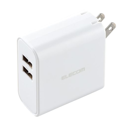 エレコム 充電器 USB コンセント 合計24W 2ポート USB-A 折りたたみ式プラグ 2台同時充電 おまかせ充電対応 【 IPHONE SE3/15/14/13/ANDROID 各種対応】 ホワイト EC-AC03WH エレコム 充電器 USB コンセント 合計24W 2ポート USB-A 折りたたみ式プラグ 2台同時充電 おまかせ充電対応 【 IPHONE SE3/15/14/13/ANDROID 各種対応】 ホワイト EC-AC03WH