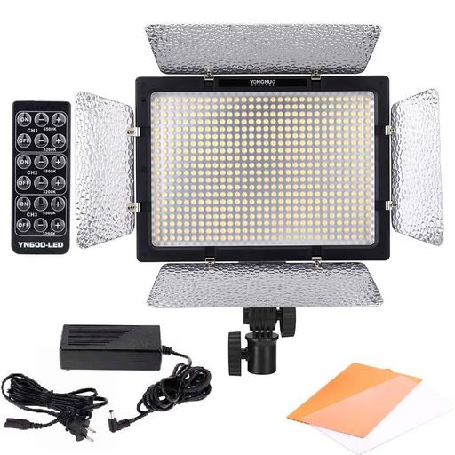 Yongnuo600LEDビデオライト600球のLEDを搭載カメラ&ビデオカメラ用AC電源アダプター付き Yongnuo600LEDビデオライト600球のLEDを搭載カメラ&ビデオカメラ用AC電源アダプター付き