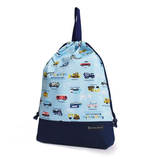 COLORFULCANDYSTYLE体操服袋持ち手マチ付き男の子巾着袋大体操服入れ小学生お着替え袋大きめアクセル全..