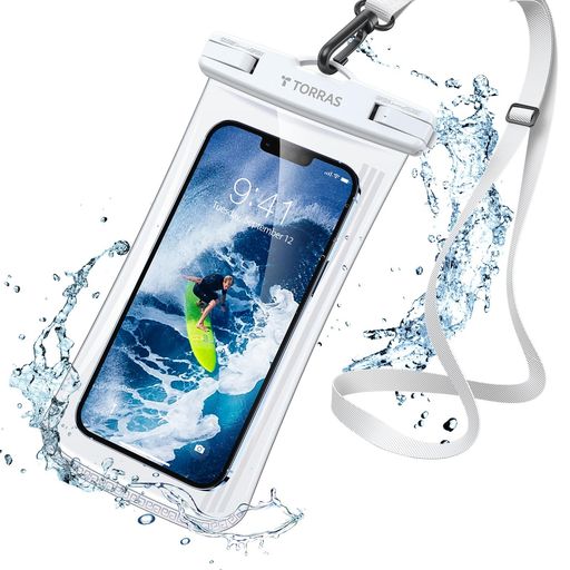 TORRASスマホ防水ケース全面防水クリア押し易いサイドボタンIPX8認証顔認証撮影通話タッチ快適iPhone用..