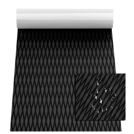 uyoyousデッキシート220x60cm厚さ5mm船滑り止めシートEVAデッキパッド自己接着デッキマット船掃除簡単フリーカットヨットマット