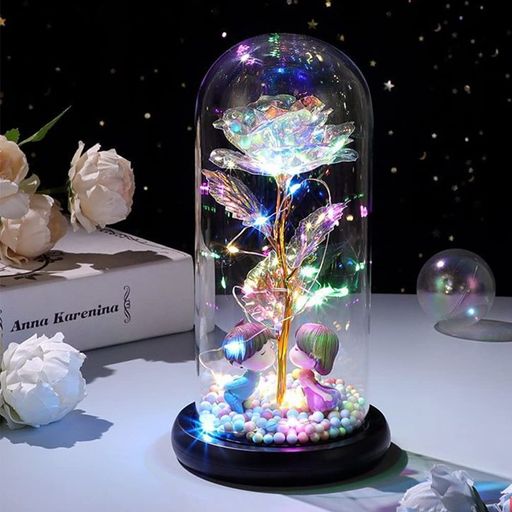 枯れない花 バラ造花 LEDライト 電池式 24Kゴールドローズ 薔薇 花束 フラワーライト フラワーギフト バレンタインデー 誕生日 結婚記念日 クリスマス お祝い プレゼント 女性 妻 彼女への贈り物