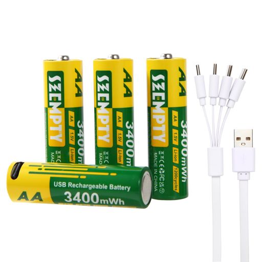 SZEMPTYPOUSB[ddr4 3400MWH(2250MAH)eʒP3`1.5V`ECI[dr (1200gp\USB-C 4 IN 1[dP[utʂȏ[d͕sv)