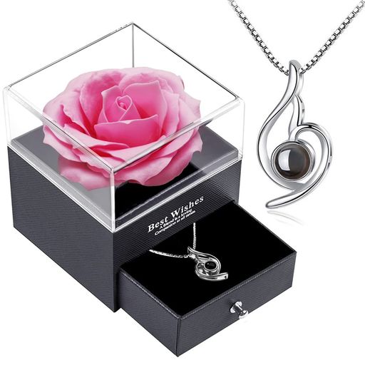 [Laluna]ソープフラワープレゼント人気造花バラ一輪の花創作ジュエリー石鹸花のローズボックスのギフト..