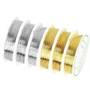 MAEXUSアクセサリーワイヤー6巻入り銅線リースワイヤー0.3mm0.5mm0.8mm銅線針金細い手芸用ワイヤー光沢感ワイヤークラフト細いワイヤービーズアクセ...