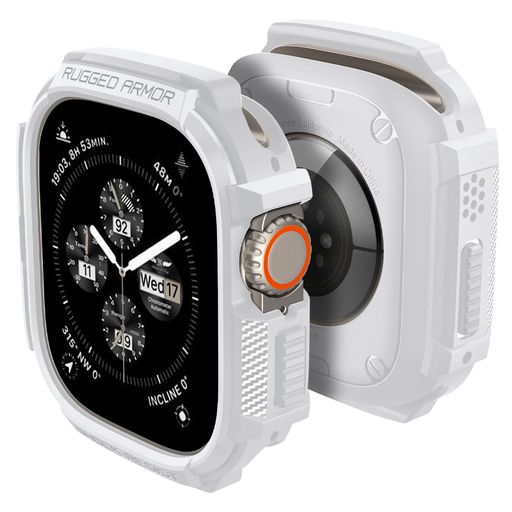 SPIGEN APPLE WATCH ULTRA2 / APPLE WATCH ULTRA ケース 49MM 対応 落下 衝撃 吸収 タフネスデザイン すり傷 防止 耐衝撃 保護カバー ラギッド・アーマー ACS07384 (ホワイト) SPIGEN APPLE WATCH ULTRA2 / APPLE WATCH ULTRA ケース 49MM 対応 落下 衝撃 吸収 タフネスデザイン すり傷 防止 耐衝撃 保護カバー ラギッド・アーマー ACS07384 (ホワイト)