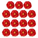 PATIKIL造花ヘッド15個入り造花ヘッドバルクシルク牡丹ヘッドシミュレーションフラワーブーケ花輪結婚式の装飾用レッド