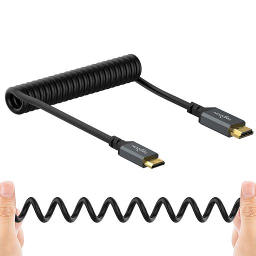 TWOZOH MINI HDMI TO HDMI変換ケーブル HDMIタイプAオス - HDMIタイプC(MINI)オス 高速データ伝送 HDMIミニ 伸縮調節可能 30CM(150CM延長対応)