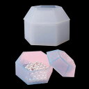 DIYBRAVO 収納ケース シリコンモールド 六角形 1セット 収納ボックス DIY 手作り 収納用 小物入れ 手芸用品 アクセサリー ジュエリー エポキシ樹...